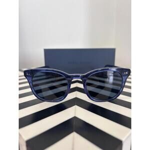 Warby Parker Newman M 447 Sunglasses Blue Frame 48-21-140 NEW w/ Case